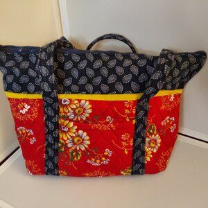 Quilted Keepers Multi Colored Handbag / Purse Floral / Paisley Shoulder Bag